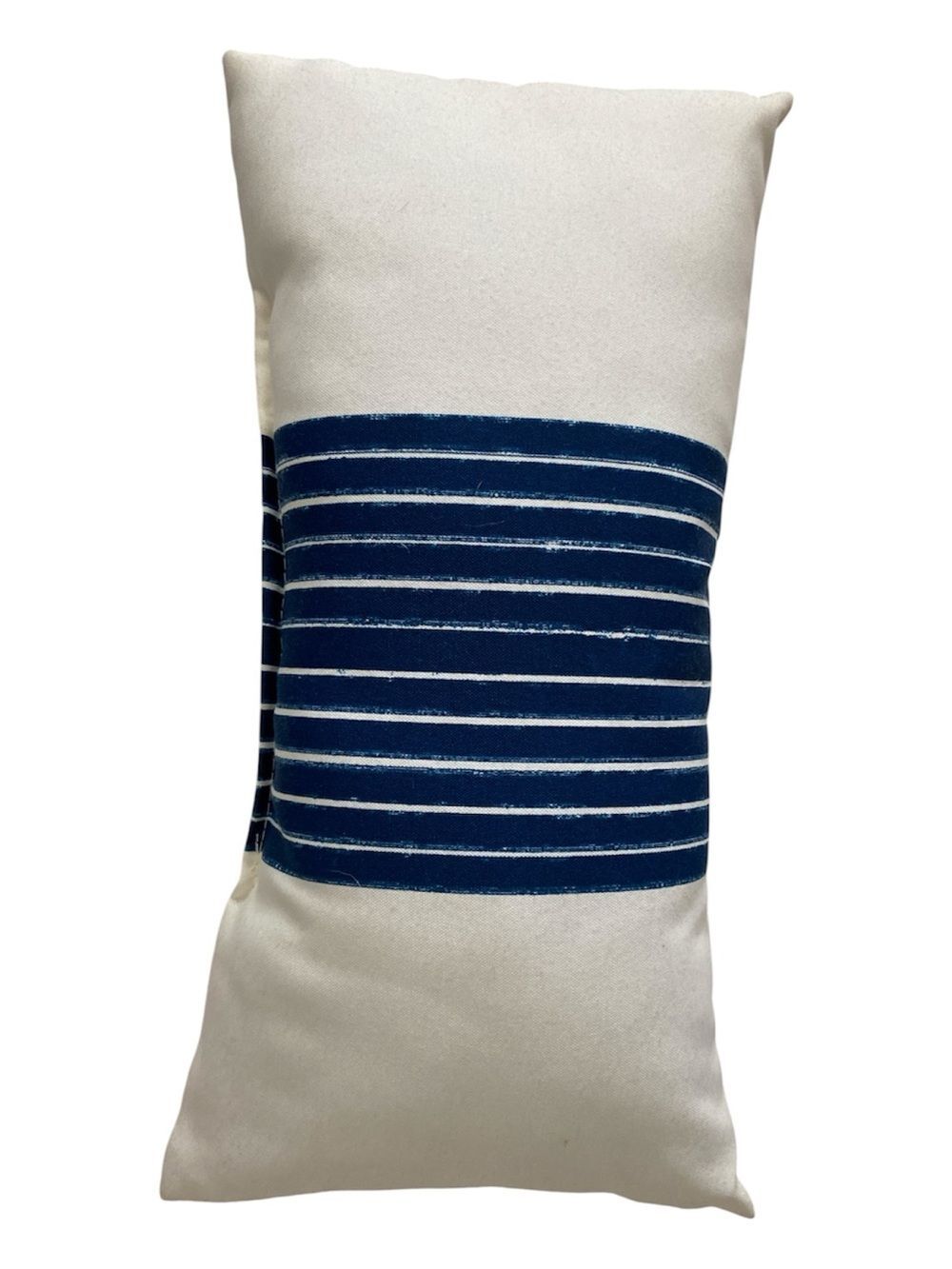 Navy Striped Accent Pillow - Cream & Navy